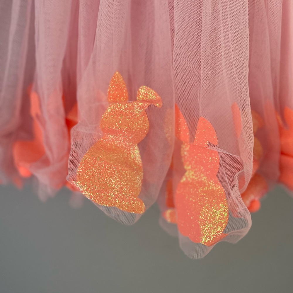 Girl's Zunie Bunny Boarder Glitter Sundress - Picture 6 of 7